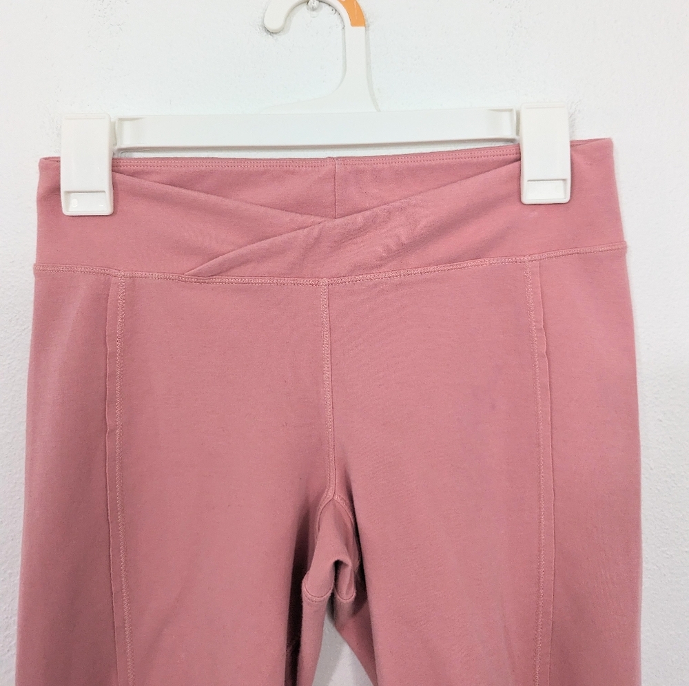 Free People FP Movement Turnout Wrap Tie Leg Leggings Cross Waist Pink Small S - Picture 3 of 8